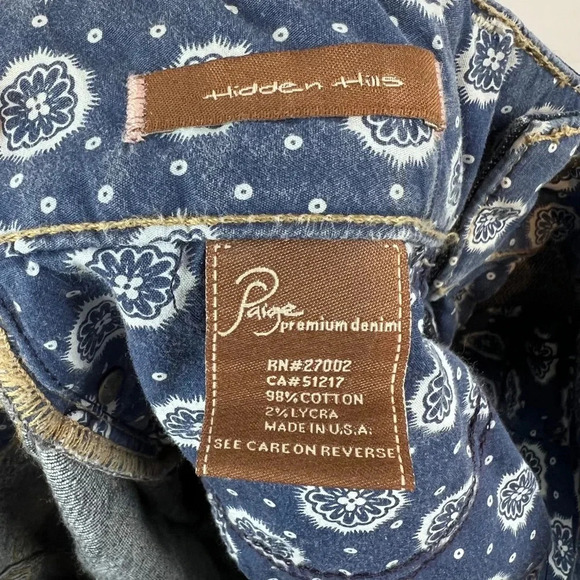 PAIGE Dark Wash Flared Jeans Size 29 - Picture 6 of 8